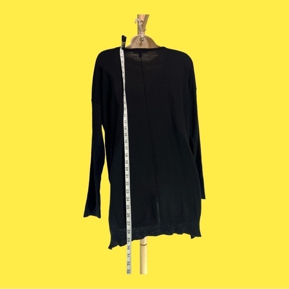 cable & gauge Super Lightweight Scoop Neck Black Sweater Tunic, M - Picture 3 of 6